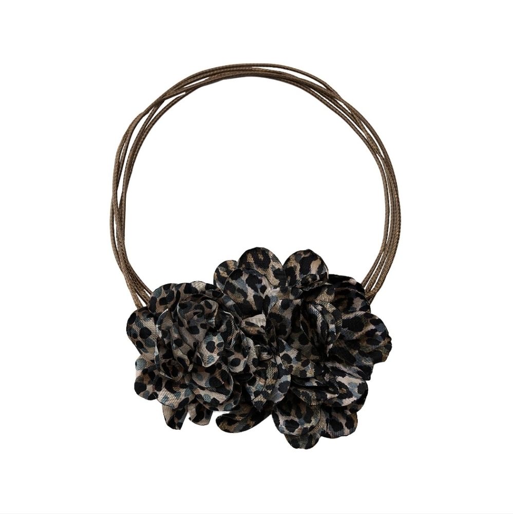 ZARA Double Flower Animal Print Necklace - Picture 5 of 16